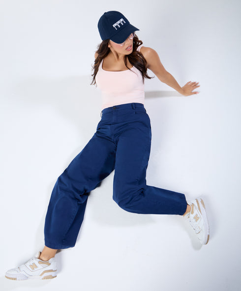 Blue Pleated Pant (Short length)